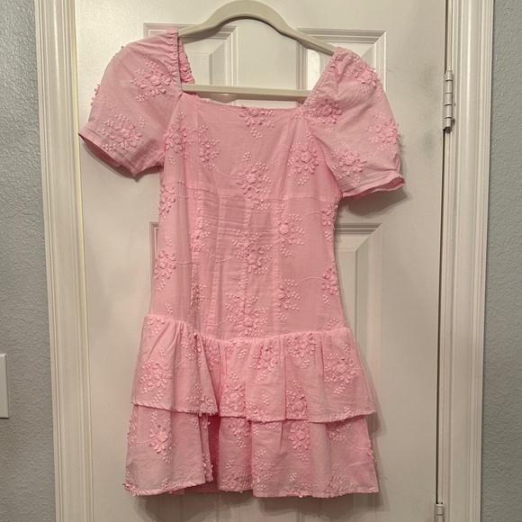 Gianni Bini Other - Gianni Bini Pink Floral Embroidered Dress girls youth size 10